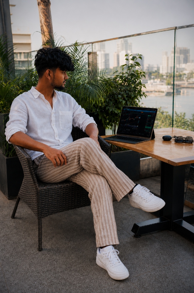 Chandan Sharma in his creative workspace